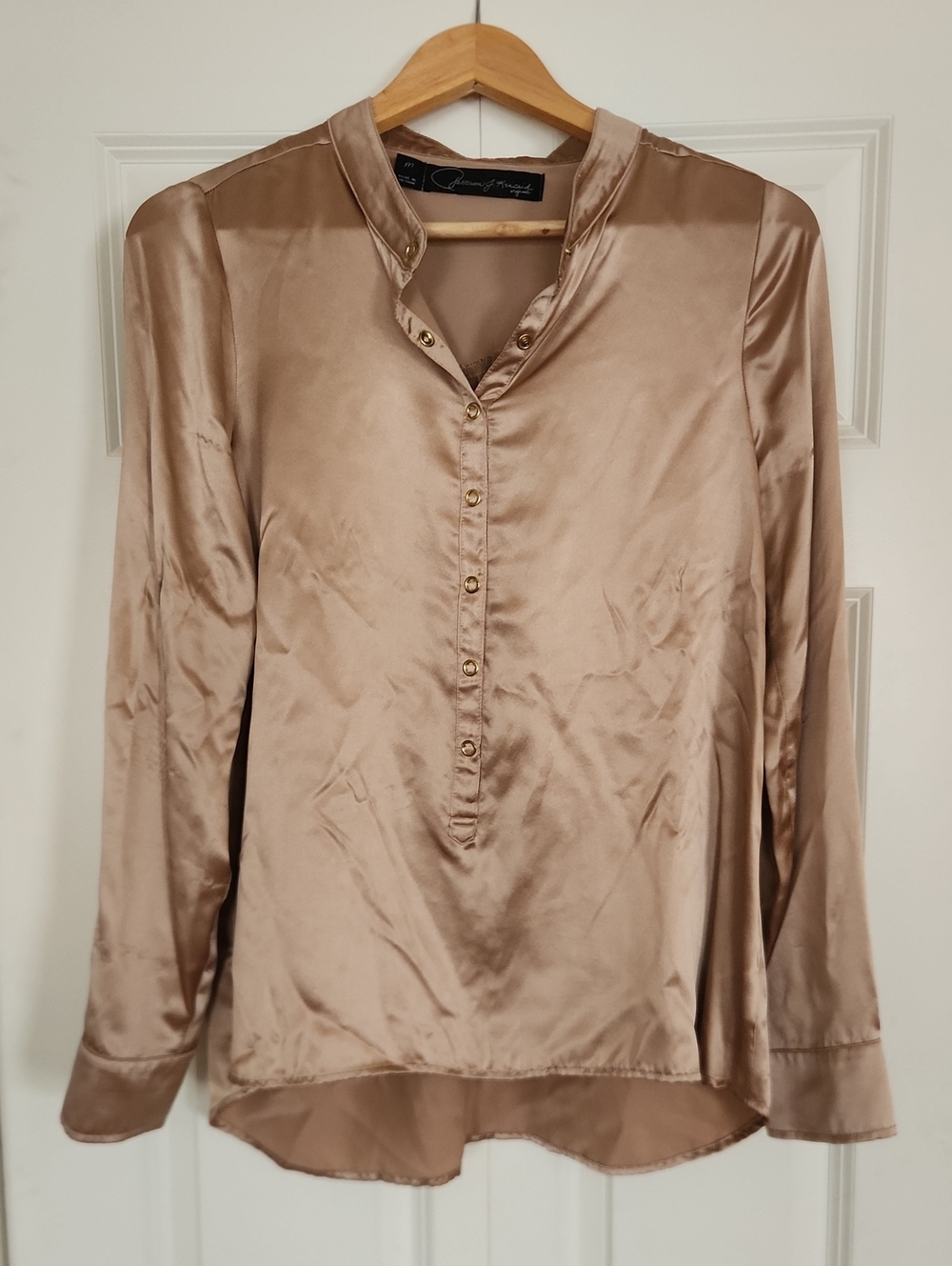 Patterson J. Kincaid Silk Blouse in Champagne -